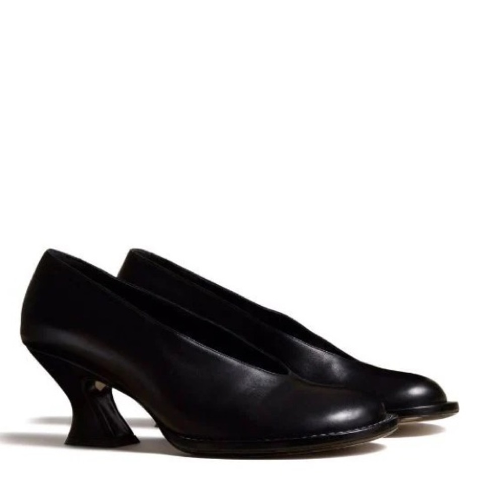 KHAITE Varick Leather Black Pumps 38.5